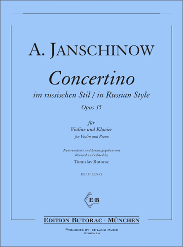 Cover - Janschinow, Concertino im russischen Stil, op. 35